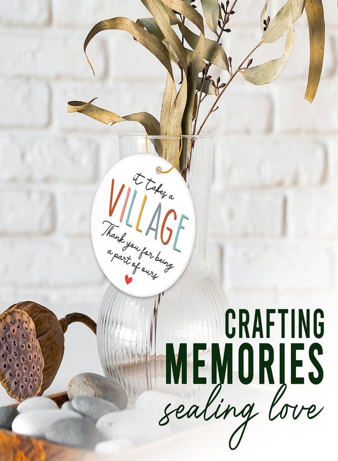 HEXMOZ هدايا عيد الميلاد من هيكسموز للمعلمات - هدايا شكر للنساء والرجال - هدية تقدير للممرضة، زميلة العمل، الموظفة، مقدمة الرعاية النهارية، المربية، جليسة الأطفال - زينة عيد الميلاد "يتطلب الأمر قرية" - Image 4